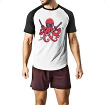 Camiseta Raglan Octopus samurai