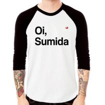 Camiseta Raglan Oi sumida Manga 3/4 - Foca na Moda