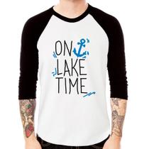 Camiseta Raglan On Lake Time Manga 3/4 - Foca na Moda