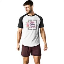 Camiseta Raglan Orar Confiar Esperar Camiseta Raglan Orar Confiar Esperar