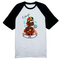 Camiseta Raglan Orixas Cartoon Exu Laroye