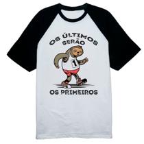 Camiseta Raglan Os ultimos serao os primeiros
