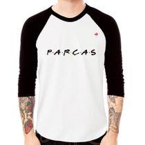 Camiseta Raglan Parças Manga 3/4 - Foca na Moda