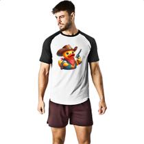 Camiseta Raglan Patinho de borracha Cowboy Camiseta Raglan Patinho de borracha Cowboy