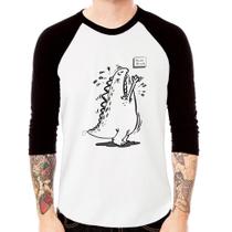 Camiseta Raglan Pause Break Manga 3/4 - Foca na Moda
