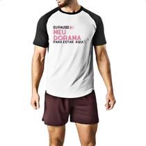 Camiseta Raglan Pausei meu dorama