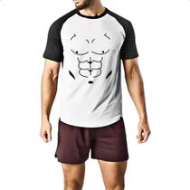 Camiseta Raglan Peitoral Musculos Camiseta Raglan Peitoral Musculos