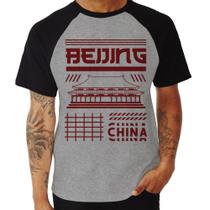 Camiseta Raglan Pequim China - Foca na Moda