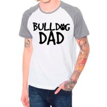 Camiseta Raglan Pet Dog Buldogue Francês Cinza Branco Masc06
