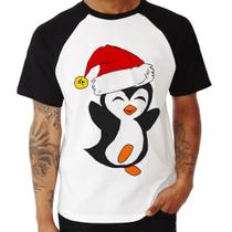 Camiseta Raglan Pinguim Noel - Foca na Moda