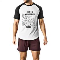 Camiseta Raglan Preguica Este e o meu espirito animal Camiseta Raglan Preguica Este e o meu espirito animal