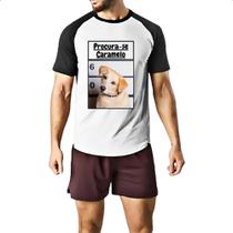 Camiseta Raglan Procura-se um caramelo