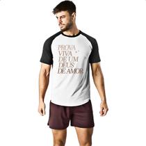 Camiseta Raglan Prova vida de um Deus Camiseta Raglan Prova vida de um Deus