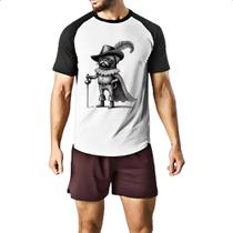 Camiseta Raglan Pug Mosqueteiro