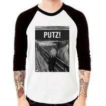 Camiseta Raglan PUTZ! Manga 3/4 - Foca na Moda Camiseta Raglan PUTZ! Manga 3/4 - Foca na Moda