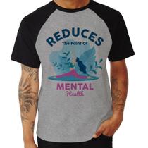 Camiseta Raglan Reduces The Paint Of Menthal Health - Foca na Moda Camiseta Raglan Reduces The Paint Of Menthal Health - Foca na Moda