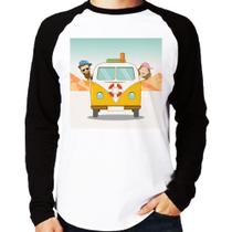 Camiseta Raglan Road Trip Manga Longa - Foca na Moda Camiseta Raglan Road Trip Manga Longa - Foca na Moda