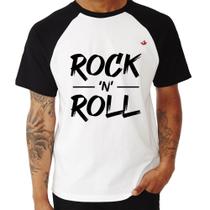 Camiseta Raglan Rock n Roll - Foca na Moda Camiseta Raglan Rock n Roll - Foca na Moda