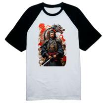 Camiseta Raglan Samurai Japones Dragao Milenar - Alearts