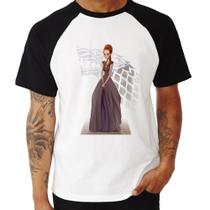 Camiseta Raglan Sansa Stark Art - Foca na Moda Camiseta Raglan Sansa Stark Art - Foca na Moda