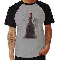 Camiseta Raglan Sansa Stark Art - Foca na Moda