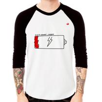 Camiseta Raglan Se eu tô cansado Manga 3/4 - Foca na Moda