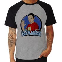 Camiseta Raglan Sheldon Spock - Foca na Moda