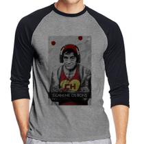 Camiseta Raglan Sigam-me os bons Manga 3/4 - Foca na Moda