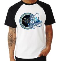 Camiseta Raglan Signo Aquário Astrologia - Foca na Moda