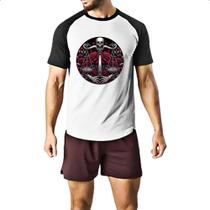 Camiseta Raglan Signo Gotico de Libra Camiseta Raglan Signo Gotico de Libra