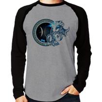 Camiseta Raglan Signo Peixes Astrologia Manga Longa - Foca na Moda