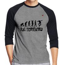 Camiseta Raglan SK8 Evolution Boy Manga 3/4 - Foca na Moda