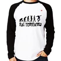 Camiseta Raglan SK8 Evolution Boy Manga Longa - Foca na Moda