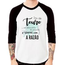 Camiseta Raglan Sou de Touro Manga 3/4 - Foca na Moda