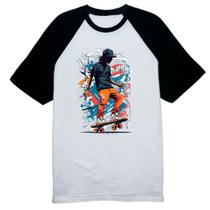 Camiseta Raglan Street Skate Splash Art Camiseta Raglan Street Skate Splash Art