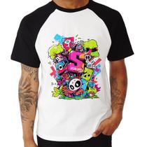Camiseta Raglan Street Style - Foca na Moda Camiseta Raglan Street Style - Foca na Moda