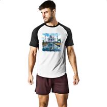 Camiseta Raglan Taj Mahal watercolor