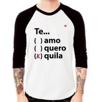 Camiseta Raglan Te... quila Manga 3/4 - Foca na Moda