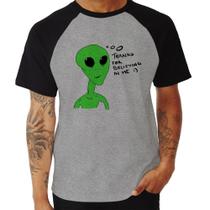 Camiseta Raglan Thank's For Believing In Me Alien - Foca na Moda Camiseta Raglan Thank's For Believing In Me Alien - Foca na Moda