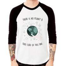 Camiseta Raglan There is no planet B Manga 3/4 - Foca na Moda