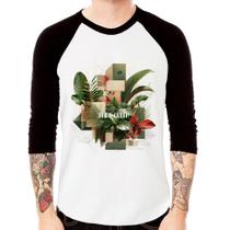 Camiseta Raglan Think Green Manga 3/4 - Foca na Moda Camiseta Raglan Think Green Manga 3/4 - Foca na Moda