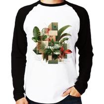 Camiseta Raglan Think Green Manga Longa - Foca na Moda Camiseta Raglan Think Green Manga Longa - Foca na Moda