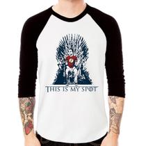 Camiseta Raglan This Is My Spot Manga 3/4 - Foca na Moda Camiseta Raglan This Is My Spot Manga 3/4 - Foca na Moda