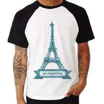 Camiseta Raglan Torre Eiffel Amazing - Foca na Moda