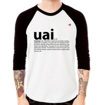 Camiseta Raglan Uai - Significado Manga 3/4 - Foca na Moda