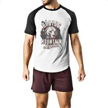 Camiseta Raglan Urso Lenda da montanha bruta Camiseta Raglan Urso Lenda da montanha bruta