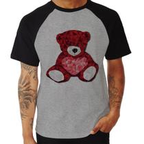 Camiseta Raglan Urso Mosaico - Foca na Moda