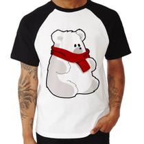 Camiseta Raglan Urso Polar - Foca na Moda Camiseta Raglan Urso Polar - Foca na Moda