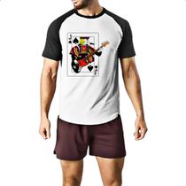 Camiseta Raglan Valete de Espadas do Rock