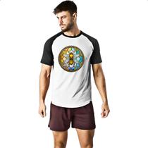 Camiseta Raglan Vitral Abelha Camiseta Raglan Vitral Abelha